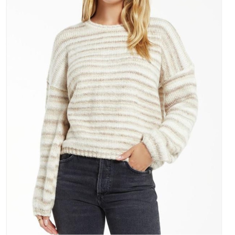 Z Supply Cream Crew Neck Sweater